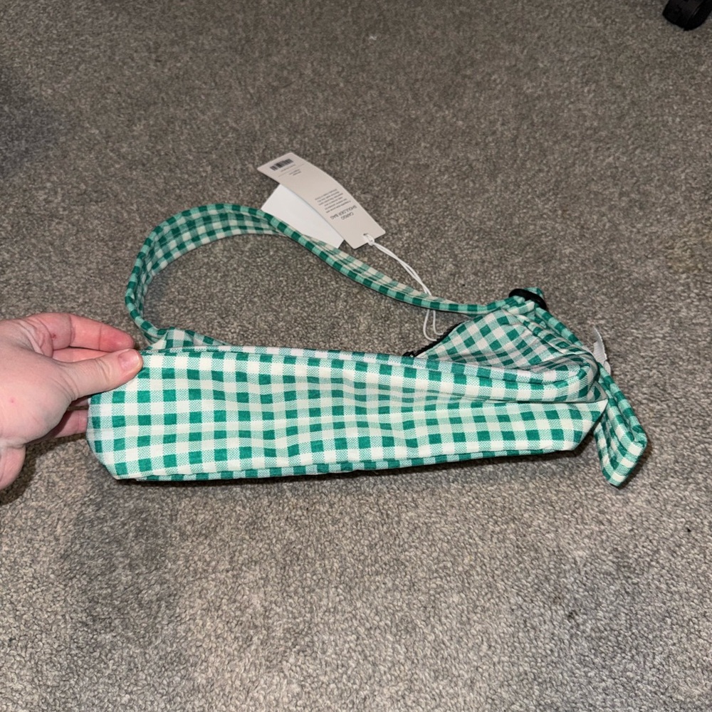 BAGGU Green Gingham Shoulder Bag - Picture 5 of 6
